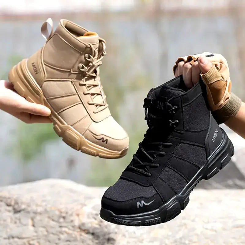 strovak anvil bsafety boots steel toe cap on hands