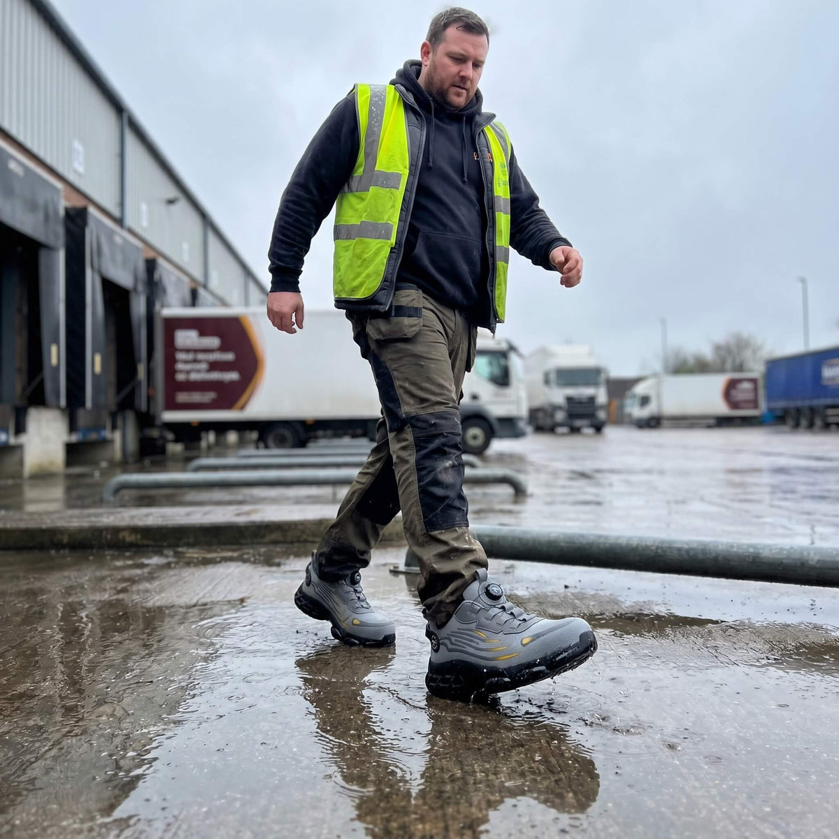 strovak flex grey safety shoe man warehouse