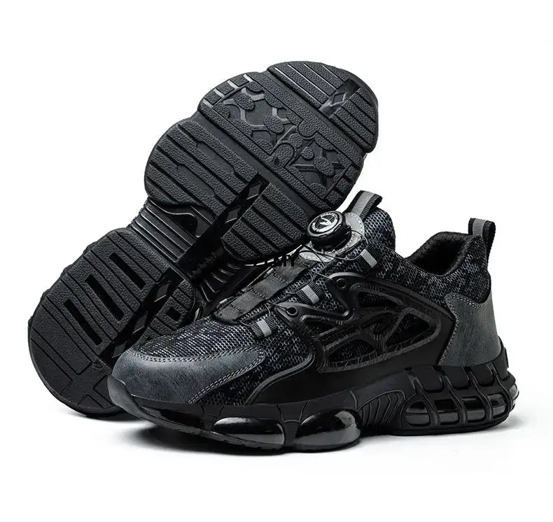 STROVAK Core safety shoe front view with steel toe cap and  BOA lace system