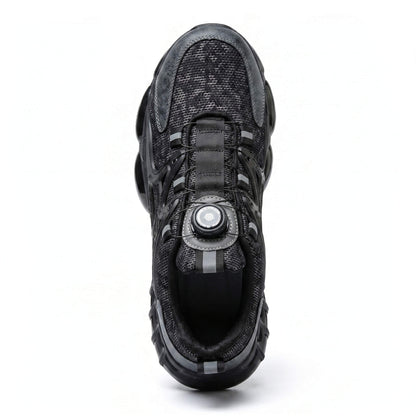 
STROVAK Core safety shoe top view showing full upper construction and tongue padding steel toe cap