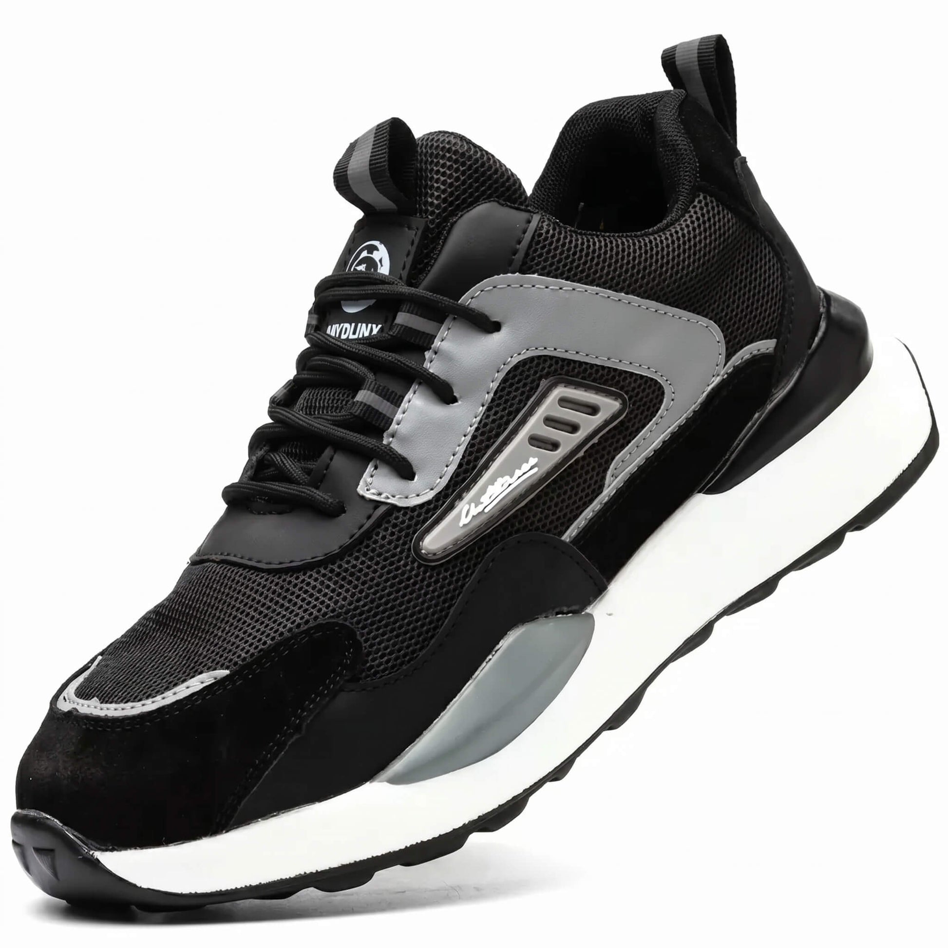 strovak pulse black safety shoes steel toe cap side