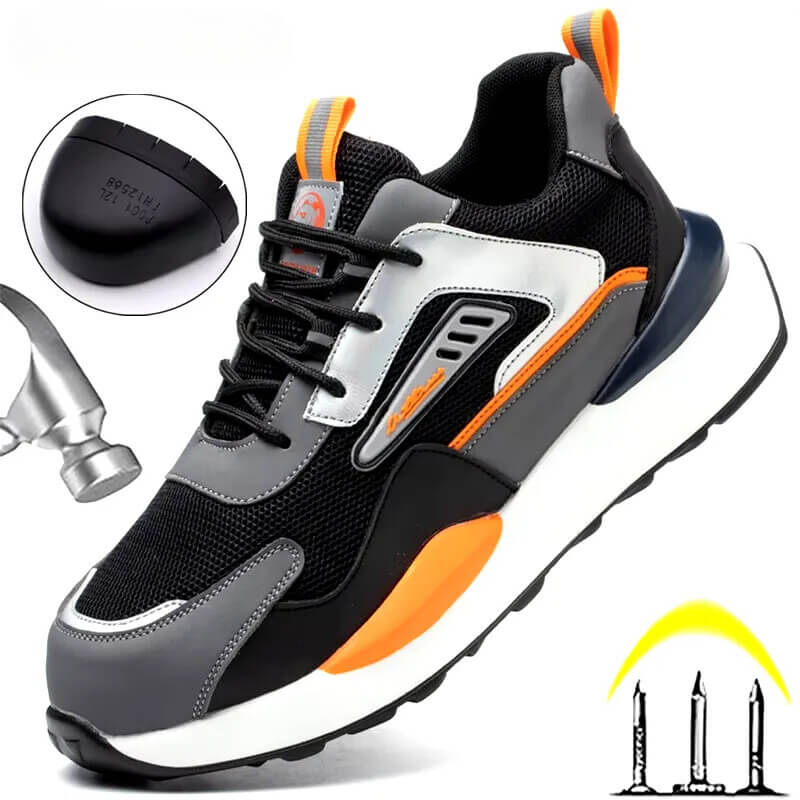 strovak pulse orange safety shoes steel toe cap