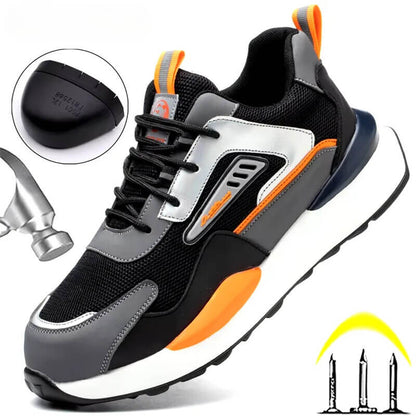 strovak pulse orange safety shoes steel toe cap