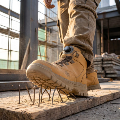 strovak ridge yellow outdoor safety boot on nails